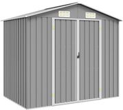 vidaXL Tuinschuur - 205x129x183 cm - Gegalvaniseerd Staal - Grijs