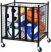 VEVOR Rollende sportbal opbergwagen, afsluitbare basketbalkooi met elastische banden, houder voor sportuitrusting voor binnen en buiten, stalen opbergrek voor garages, speelgroep, sportschool en