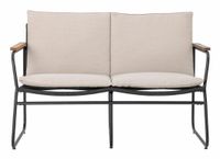 Bloomingville Hampton Tuinstoel Lounge Metaal, Acaciahout Natuurlijk, Zwart
