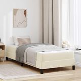 Maison Exclusive - Lit cadre avec matelas crème 90 x 200 cm tissu