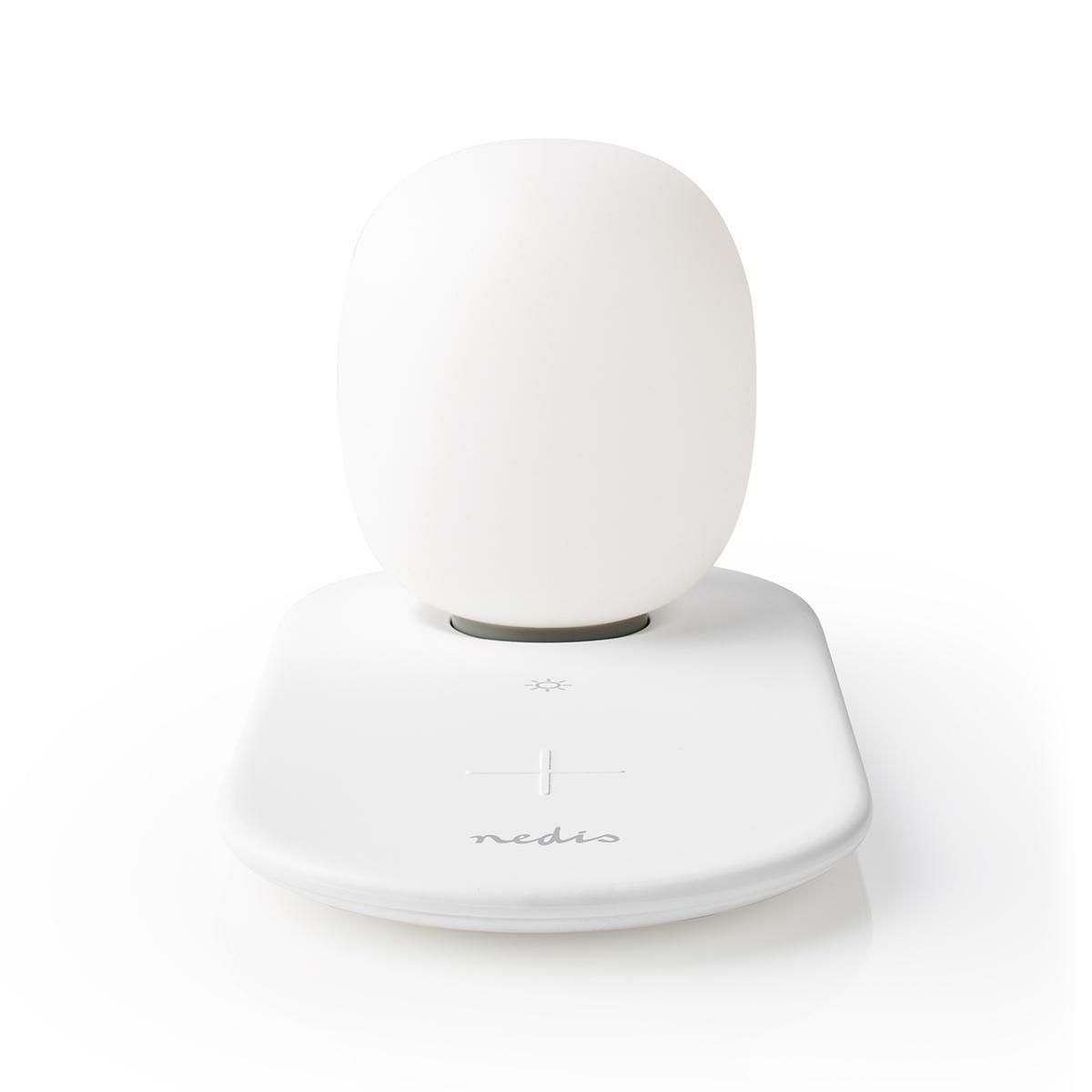Nedis LED Lamp with Wireless Charger - Dimmable - Qi - 10W - Warm White - White