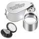 Loupe pour joailliers, 40x, en acier inoxydable – pour bijoux et pièces de monnaie