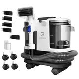 Greenote Tapijtreiniger 600W, 4 zwenkwielen, Compact, Zelfreinigende slang, Krachtige zuigkracht, 1,8L/0,8L watertanks, 1,5m slang, 5m snoer, Veelzijdige accessoires