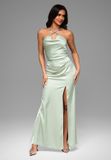 Ombre LARICA Jurk - One-shoulder - Pistache - S