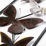 Handgemaakte decoratieve metalen wandaccessoire, 32 x 90 x 4 cm, 100% metaal, uniek handgeschilderd design, perfect voor woondecoratie, voegt elegantie en stijl toe