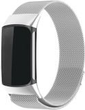 Strap-it luxe Milanese band geschikt voor Fitbit Charge 6 (zilver)
