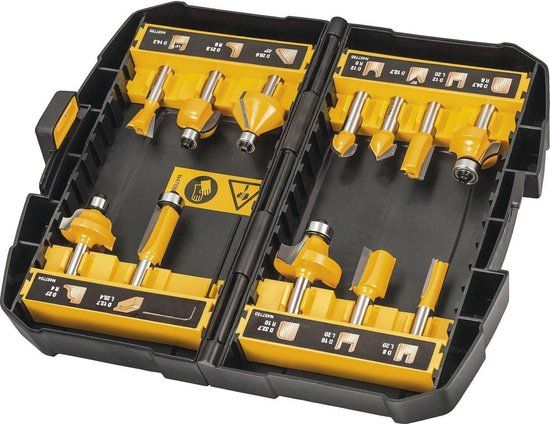 DeWALT DT90016 Frezenset - 12-dlg. - Houtbewerking