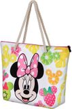 Karactermania Disney Minnie Mouse Fruit Strandtas met Rits Boodschappentas Wit