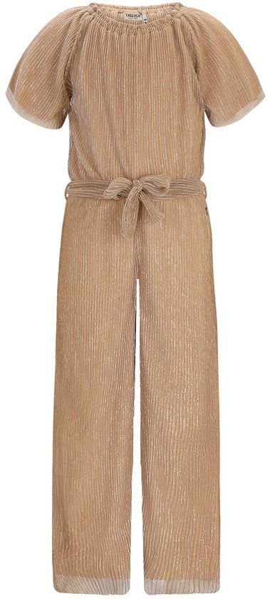 Like Flo F511-5002 Meisjes Jumpsuit - Maat 134 - Soft gold