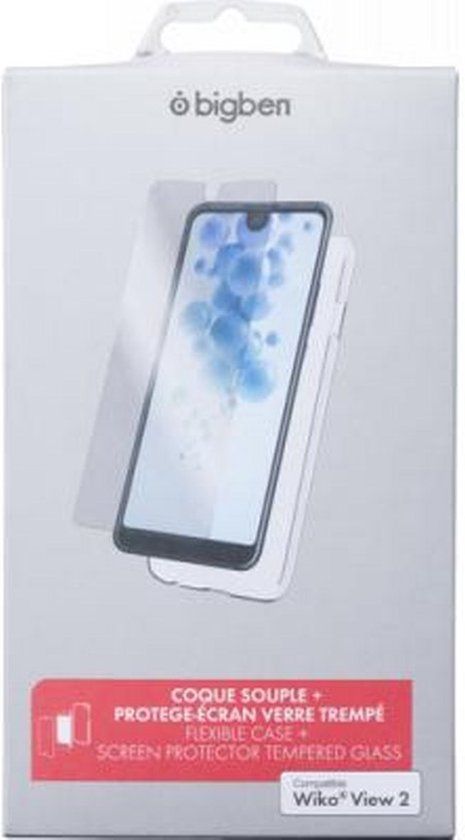 Bigben Connected, Hoesje geschikt voor Wiko Tommy 3 - Set met Screenprotector, Transparant