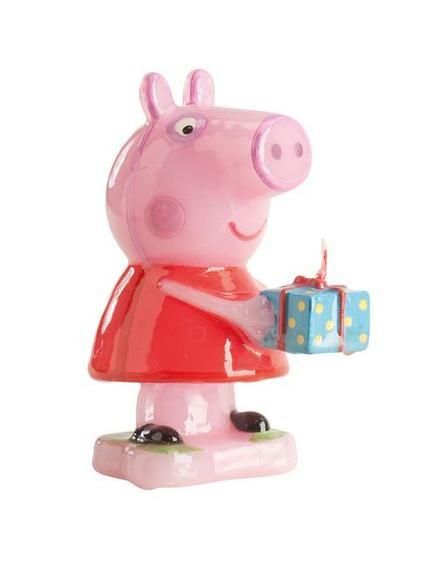 Peppa Pig Verjaardagskaars - Rood/Roze - 8cm - 346089