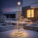 ECD Germany LED-kerstboom met lichtslinger, 180 cm, 640 LED’s warmwit