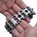 Merkloos Bracelet multifonctionnel d'outils d'extérieur - Bracelet en acier inoxydable 29 en 1 avec tournevis, ouvre-boîte, décapsuleur et clé à molette