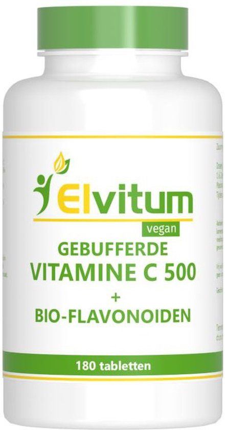 Elvitum Gebufferde vitamine C 500mg 180 Tabletten