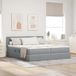 Maison Exclusive - Lit coffre à LED avec matelas, gris clair, 180 x 200 cm, tissu