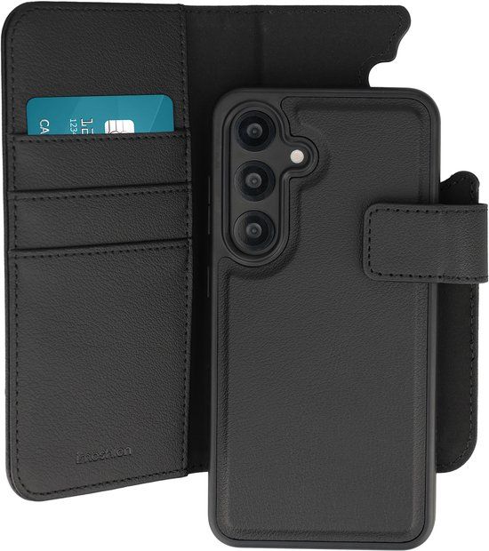 imoshion Hoesje - Geschikt voor Samsung Galaxy S25 - Uitneembare 2-in-1 Luxe Bookcase - Zwart