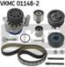 SKF Pompe à eau + kit de courroie de distribution VKMC 01148-2