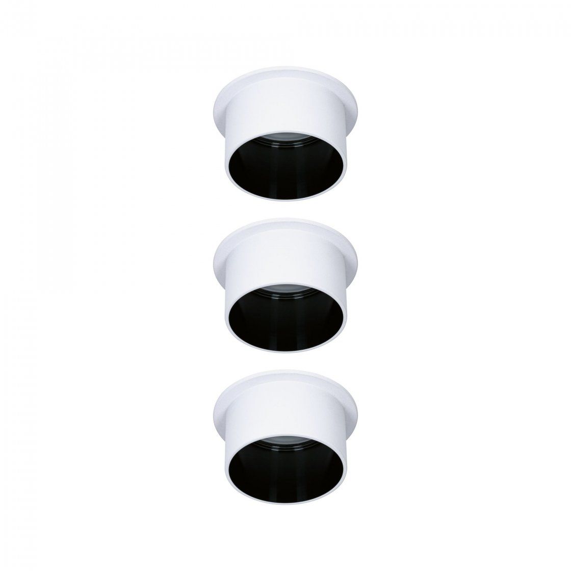 Paulmann Gil Coin - Spot - 470 Lumen - Zwart/Wit - Dimbaar - 3 stuks