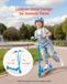 Merkloos Kinderstep - Stadsstep 2 wielen - Lichtgevende LED-wielen - In hoogte verstelbaar stuur - Opvouwbaar - Antislip deck - Tot 50 kg - Vanaf 3 jaar - Blauw