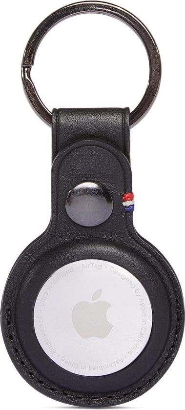Decoded Sleutelhanger voor AirTag - Zwart Leer