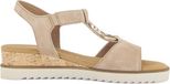 Gabor - Dames - Platte Sandalen - Camel - Nubuck - Maat 45