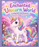 Enchanted Unicorn World: A Magical Coloring Book of Rainbows, Clouds, Forests, and Stars