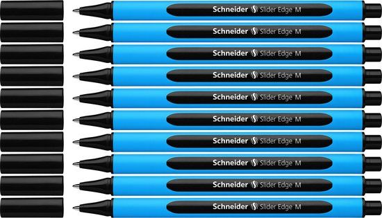 Schneider Slider Edge M balpen - zwart - 10 stuks