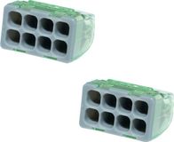 BES LED Vintex Lasklem - 8 Polig - 0.2-2.5 mm2 - Grijs - 2 Stuks