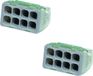 BES LED Vintex Lasklem - 8 Polig - 0.2-2.5 mm2 - Grijs - 2 Stuks