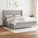 Maison Exclusive - Sommier à lattes de lit avec matelas Gris clair 180x200cm Tissu
