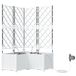 vidaXL Plantenbak - 3 stuks - Wit - 80 x 80 x 142 cm - Staal