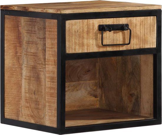 vidaXL Nachtkastje 40x35x40 cm massief mangohout