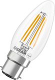 Osram LED-lamp Ster kaarsvorm B40 filament, 2700 K warm wit, 3,4 W, B22d, helder, 470 lm, 15.000 h