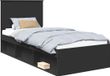 vidaXL Bedframe met hoofdeinde Zwart 100 x 200 cm Massief grenenhout