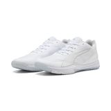 PUMA Accelerate Turbo 4 uniseks handbalschoenen, Grijs/Wit/Zilver, Maat 37