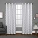 EXCLUSIVE HOME Modo Metallic Geometrische Tule Top Gordijnpaneel Paar, 54"x84", Winter Wit