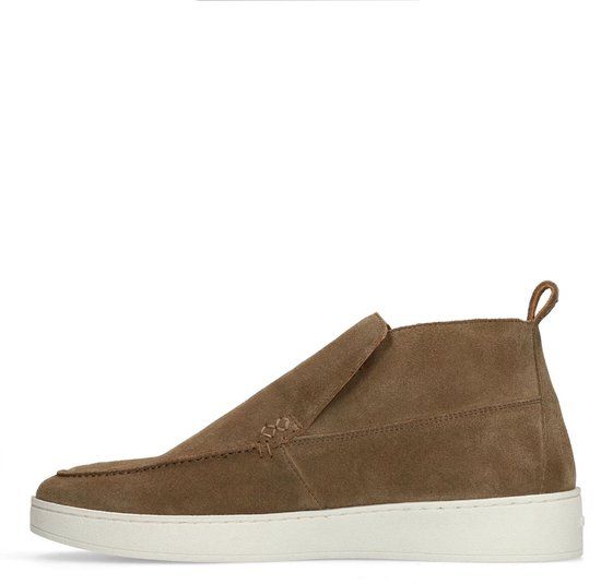 Manfield Taupe Suède Chelsea Boots Heren Maat 46