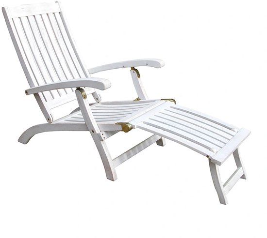 Merkloos Own Deckchair Acacia White wash