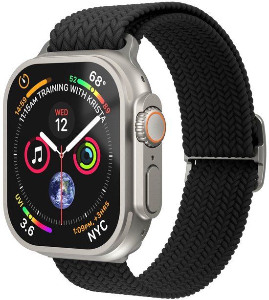 Vonmählen Woven Loop bandje voor de Apple Watch | 38/40/41/42 mm - Zwart