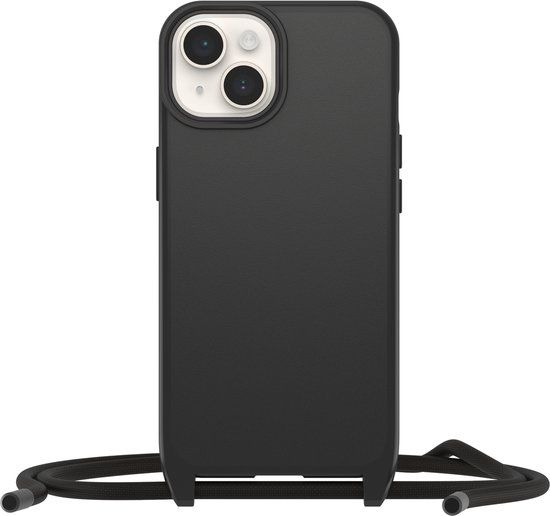 OtterBox React Necklace MagSafe iPhone 14 Hoesje met Koord Zwart