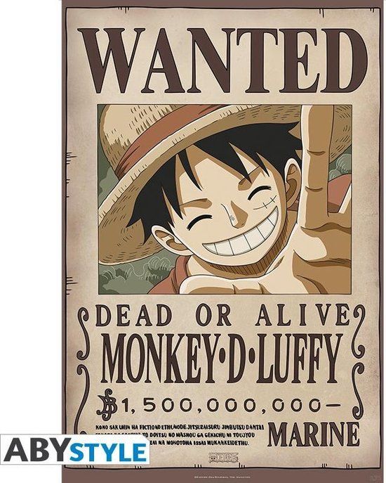 ABYSTYLE Your Decoration B.V. ONE PIECE - Wanted Luffy New 2 - Poster 91x61cm