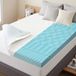 Ciel bleu matelas en mousse à mémoire de gel - Housse amovible - Rafraîchissant - Soulage les points de pression - Soutient le corps - 180 x 200 cm, 7,5 cm d'épaisseur