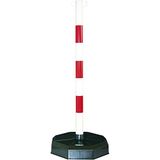 SECOTEC 906030 kunststof afsluitpalen, diameter 48 mm, gewicht 3,85 kg, voet 280 x 280 mm, wit/rood