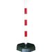 SECOTEC 906030 kunststof afsluitpalen, diameter 48 mm, gewicht 3,85 kg, voet 280 x 280 mm, wit/rood