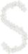 vidaXL - Kerstbal - Guirlande - LED's - Wit - 186 cm - Polystyreen