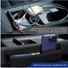 OEM Shenzhen Haorui Industrial Technology Co., Ltd. Openingen opvuller organizer voor autostoel - Premium lederen opbergdoos voor autostoel - Zwart