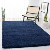 SAFAVIEH Milan Shag Collection, hoogpolig, marine, 91 x 91 cm