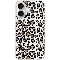 Apple iPhone 16 Leopard Verstevigd hoesje met sublimatie bedrukking