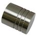 GARDINIA Eindknoppen voor gordijnroedes, 2x cilinder eindknop, Chicago-collectie, metaal, rvs-look, diameter: 20 mm