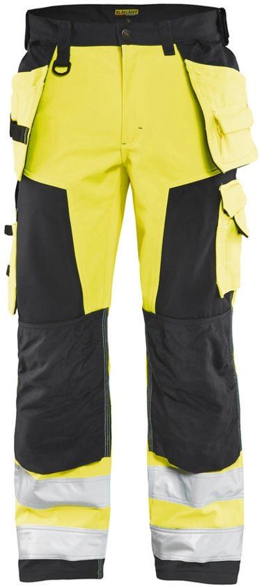 Blåkläder 1567-2517 Softshell broek High Vis klasse 2 Geel/Zwart maat 60
